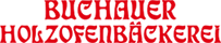 roter Schriftzug "Buchauer Holzofenbäckerei"