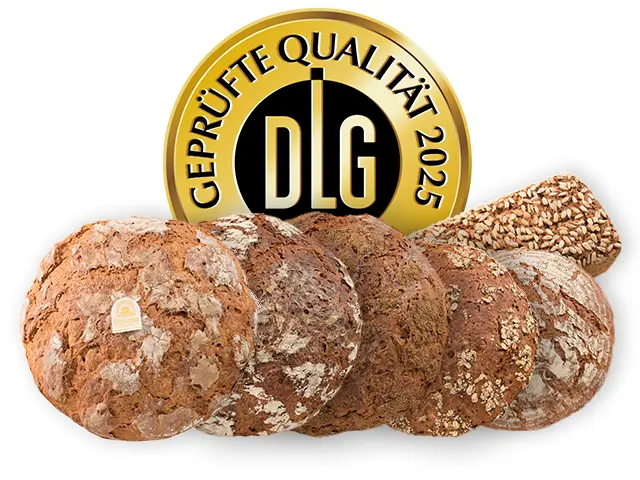 Verschiedene Brote mit DLG-Siegel.