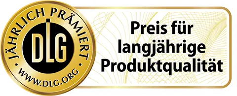 Logo "Jährlich Prämiert" des DLG für "Preis für langjährige Produktqualität"