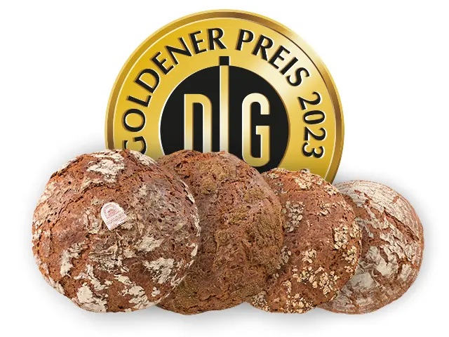 Auszeichnung "Goldener Preis 2023" des DLG mit verschiedenen Broten