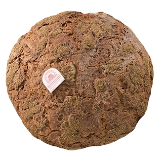 ein dunkles rundes Mehrkornbrot