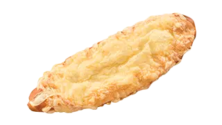 eine Laugen-Käse-Stange, komplett mit Käse überbacken